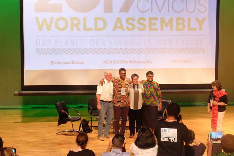 International Civil Society Week 2017 50 years after the first nuclear test, and 20 years after the last. The French Polynesia atoll of Mururoa is still largely a no-go zone. Photo: AFP