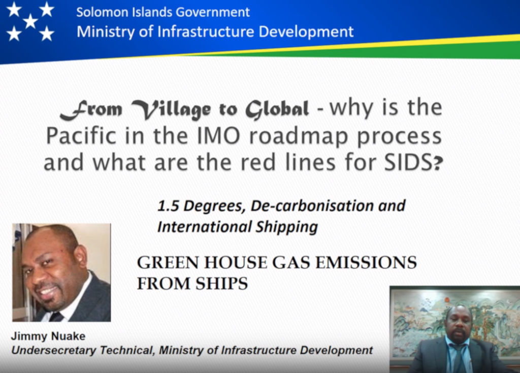 From Village to Global - why is the Pacific in the IMO roadmap process and what are the red lines for SIDS