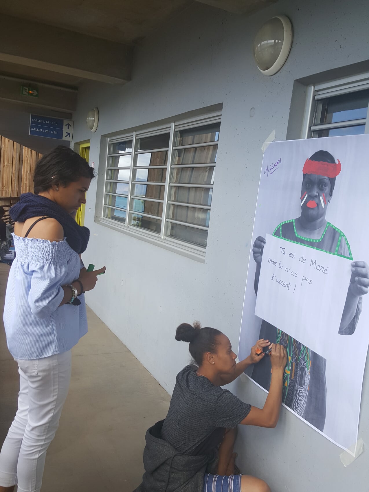 Figure 30: Students redesigning their self-portraits with Yann Skyronka