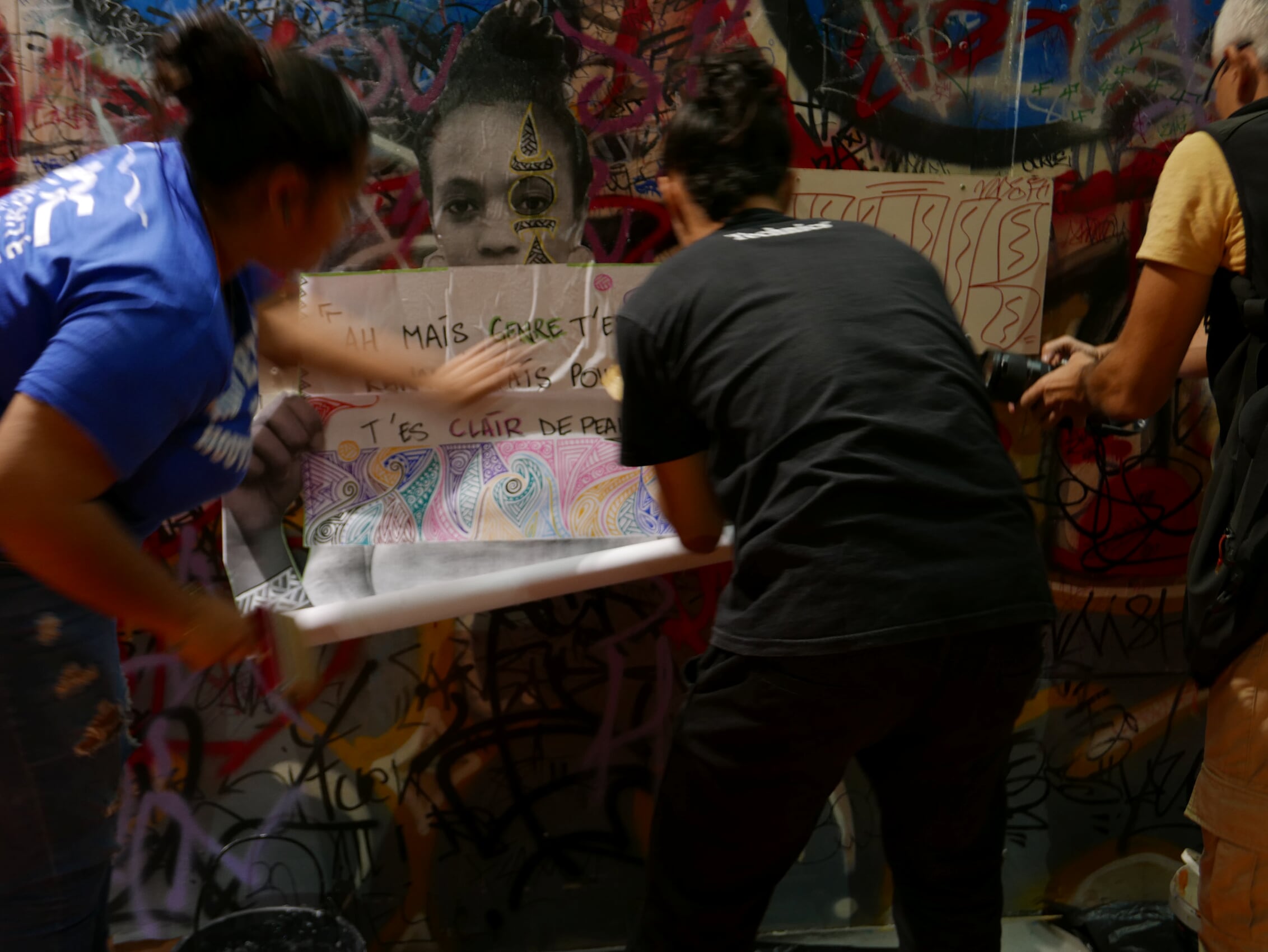 Figure 37: Students taking part in the Street Art activity